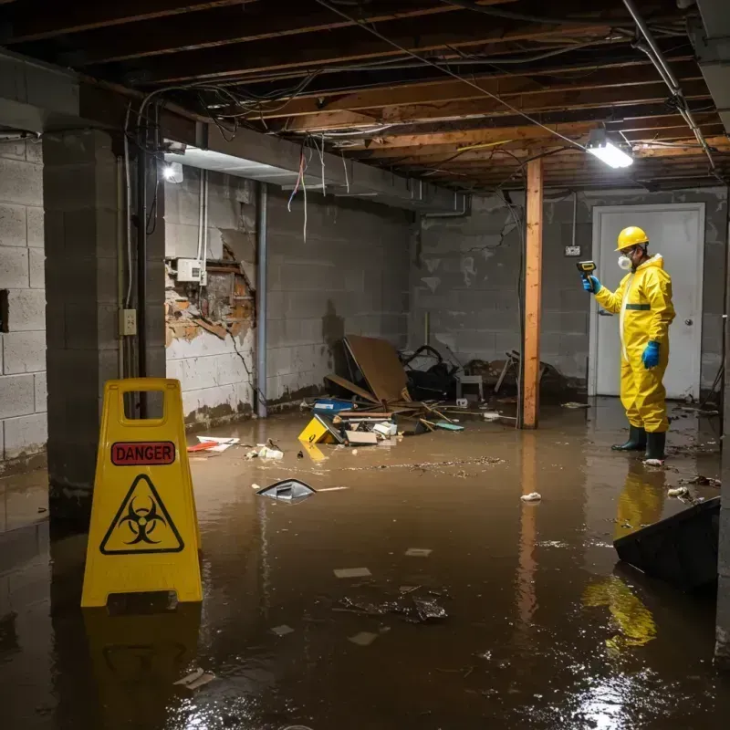 Flooded Basement Electrical Hazard in Walker, LA Property